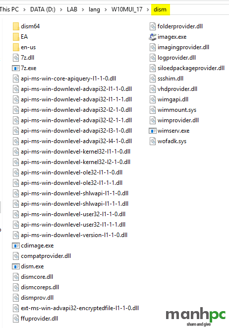 W10MUI_17 - folder dism