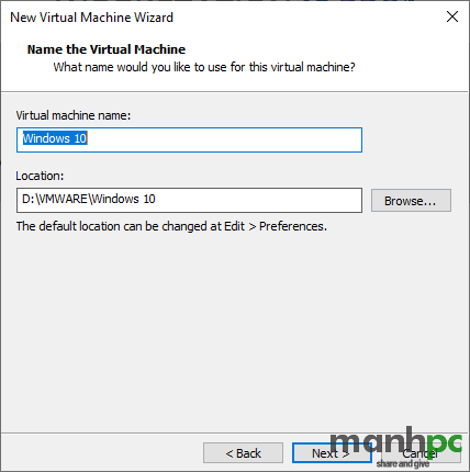 VMware - New Virtual Machine