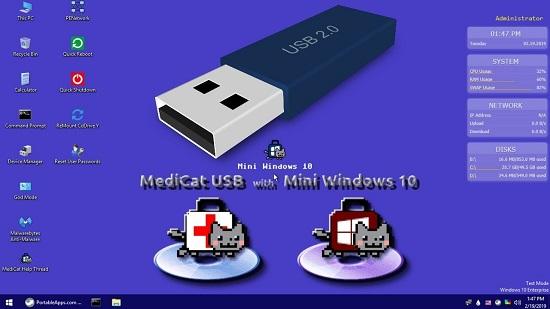 Medicat USB (Mini Windows 10 x64)