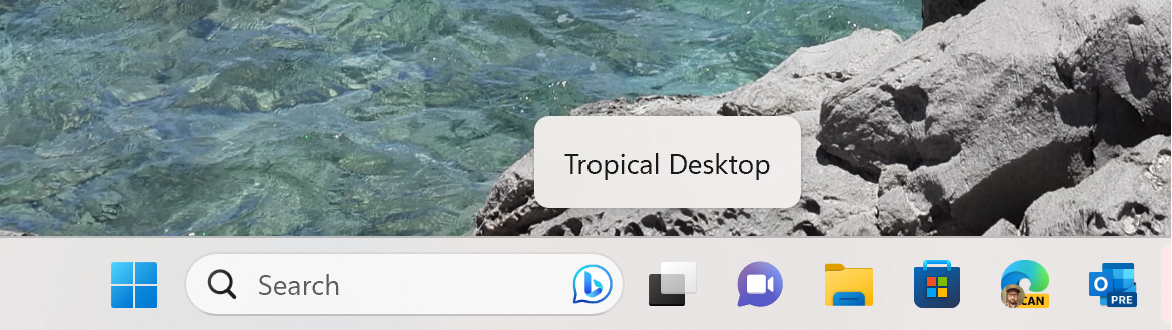 Labels will appear when switching between desktops