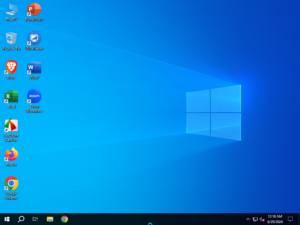 Màn hình Desktop khi cài phiên bản Windows 10 Enterprise LTSC 22H2 Full Software rebuild by MANHPC.COM