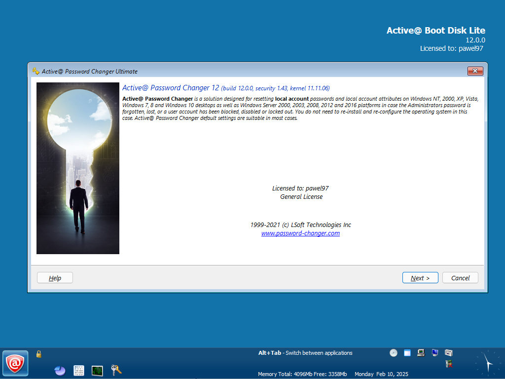 Active Password Changer Ultimate WinPE