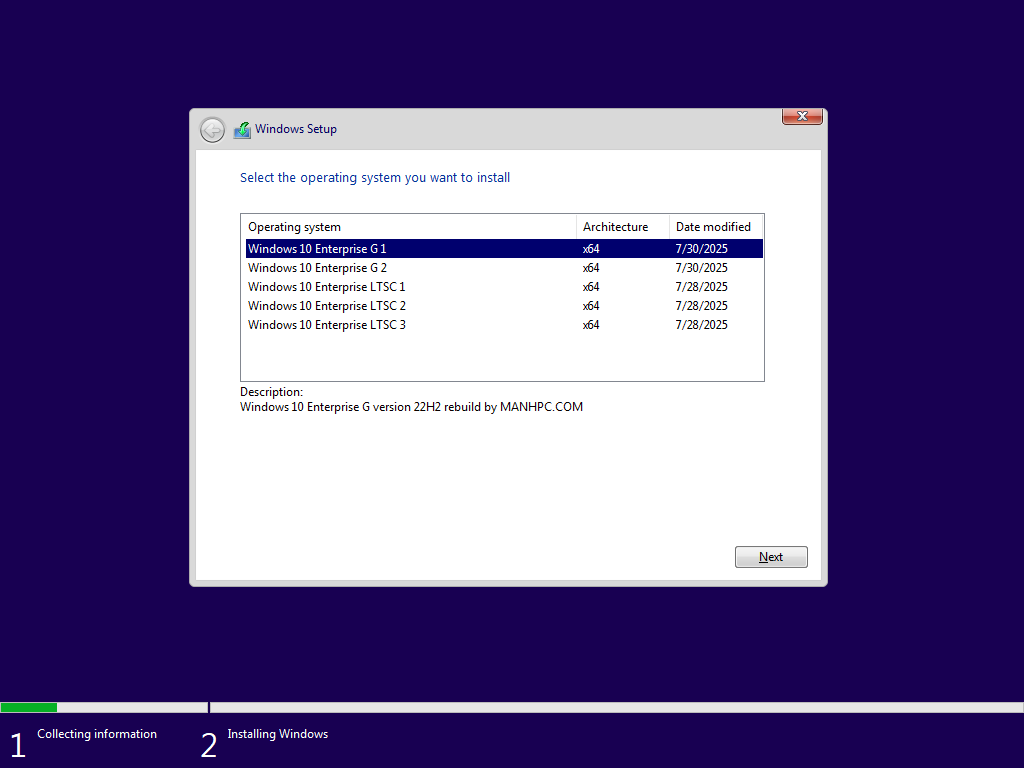 Các phiên bản Windows 10 Enterprise G và LTSC 22H2