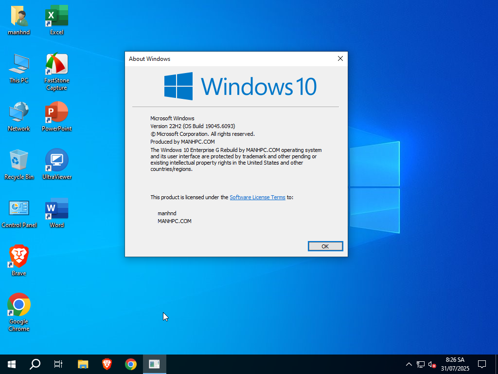 Bộ cài Windows 10 Enterprise G 22H2