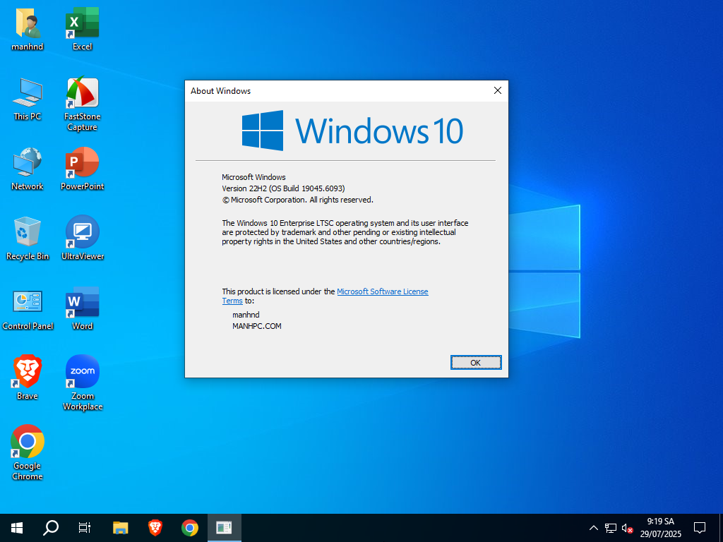 Bộ cài Windows 10 Enterprise LTSC 22H2