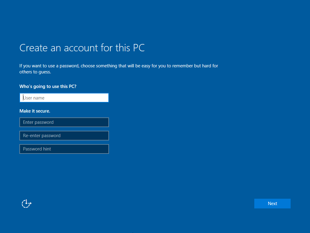 Tạo tài khoản Local (tài khoản cục bộ)