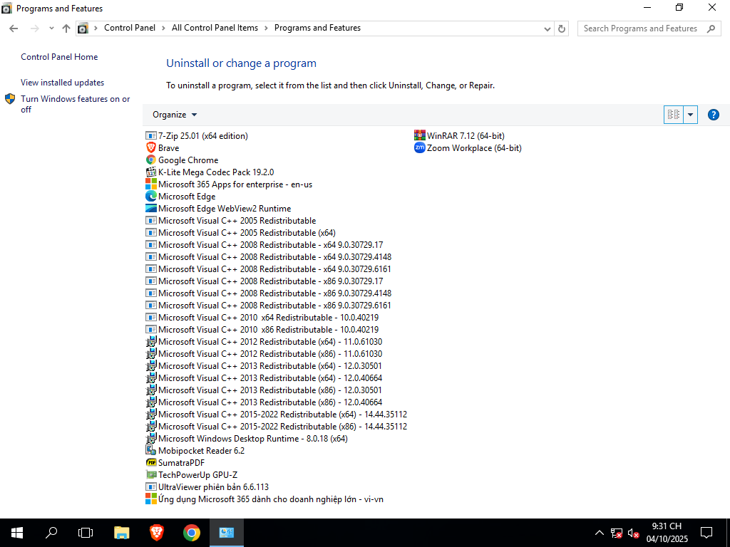 Một số phần mềm