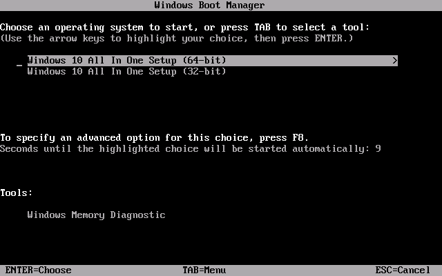 Menu boot Bộ cài Windows 10 Enterprise G - LTSC All In One