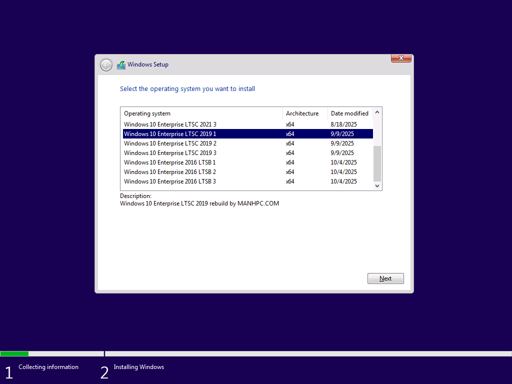 Bộ cài Windows 10 Enterprise G - LTSC All In One x64