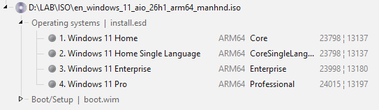 Các phiên bản Windows 11 26H1 Arm64