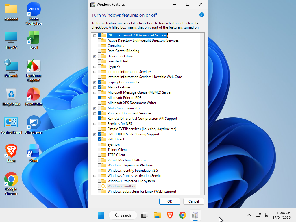 Một số Windows Feature được bật sẵn trong các phiên bản Windows 11 Enterprise 26H1