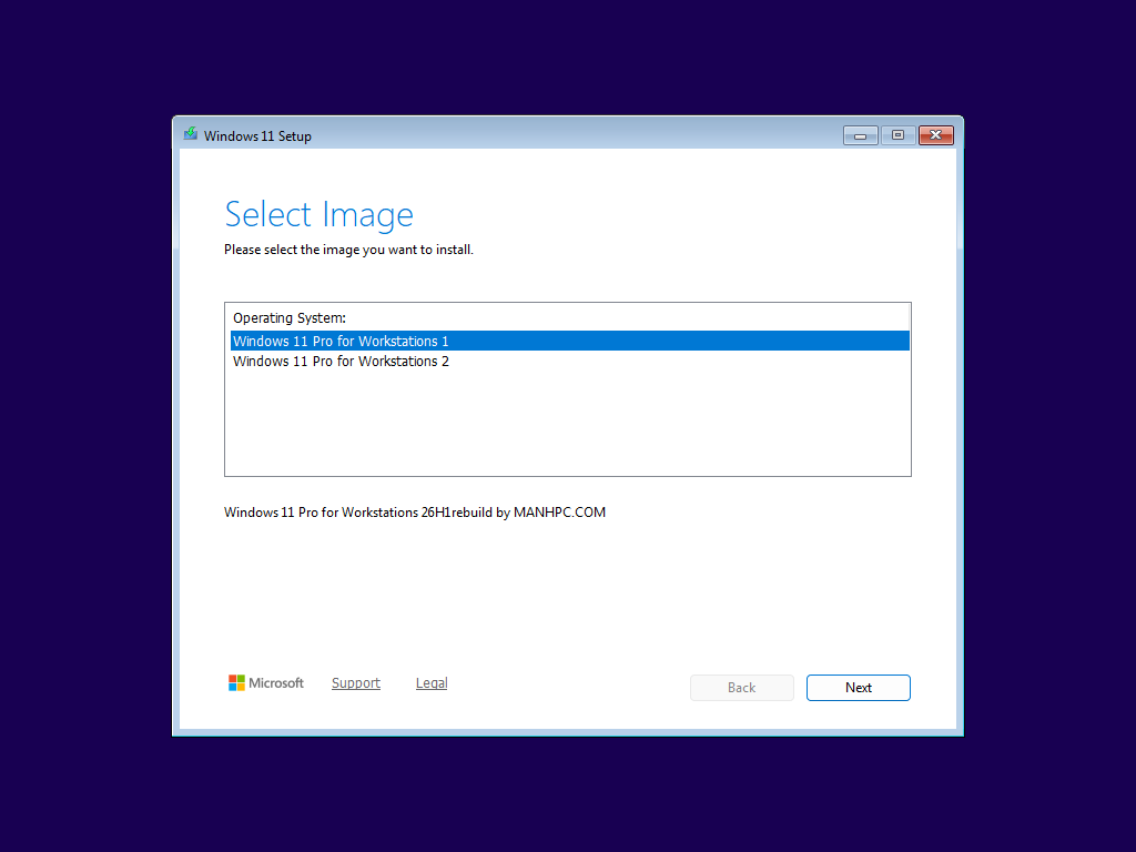 Các phiên bản Windows 11 Pro for Workstations 26H1